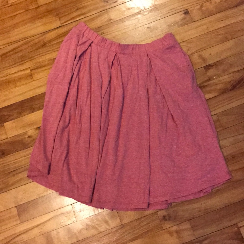 Pink Soft Pleated Madison Skirt w/pockets